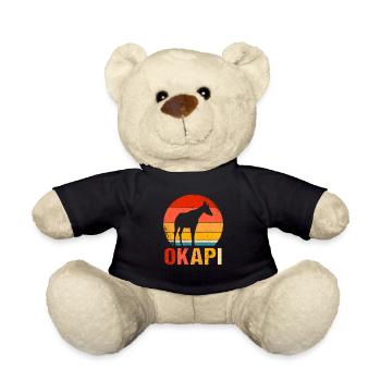 Okapi Retro Gift - Teddy Bear - black - Front