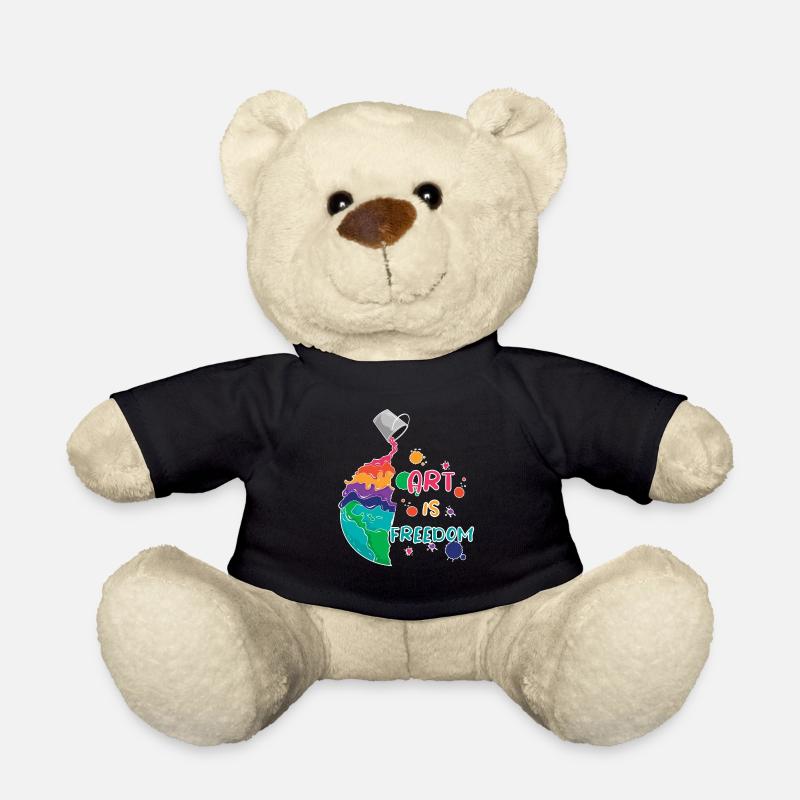 Künstler - Kunst Ist Freiheit - Teddy - Schwarz