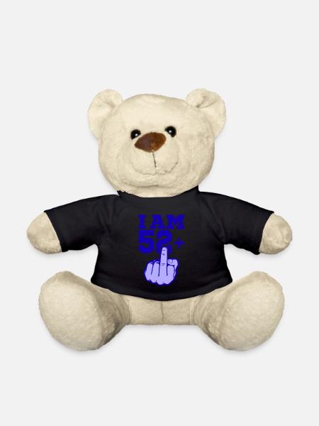 ICH BIN 52 MITTELFINGER 52 Geburtstag Papa Kollege - Teddy - Schwarz