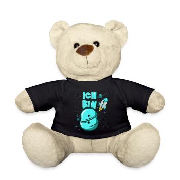 ICH BIN 8 Weltraum Kindergeburtstag 8 Jahre - Teddy - Schwarz - Vorne
