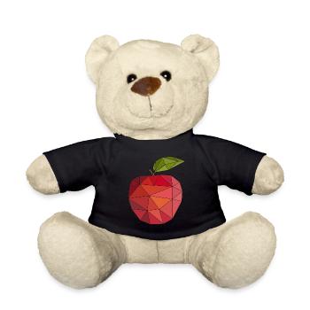 Apfel Obst Apfelpflücker pflücken Gesund Vegan - Teddy - Schwarz - Vorne