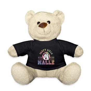 malle party crew einhorn girls - Teddy - Schwarz - Vorne