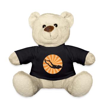 Freitauchen Vintage Freitaucher Apnoetaucher Apnoe - Teddy - Schwarz - Vorne