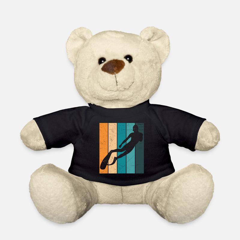 Freitaucherin Retro Freitaucher Apnoetaucher Apnoe - Teddy - Schwarz