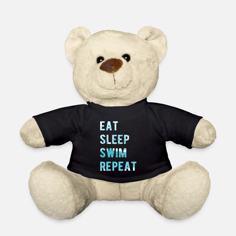 Schwimmen Design Eat sleep Swim Repeat - Teddy - Schwarz