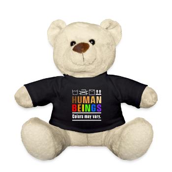 Human Being Colors May Vary LGBTQ Homosexual Gift - Teddy Bear - black - Front