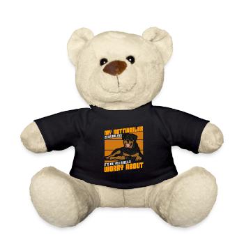 Drôle de cadeau pour chien Rottweiler - Nounours - noir - Devant