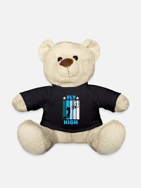 Baskettball Korb werfen Dunk Dunken Baskettballer - Teddy - Schwarz