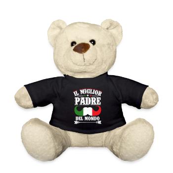 Vatertag Italienisch Papa - Teddy - Schwarz - Vorne