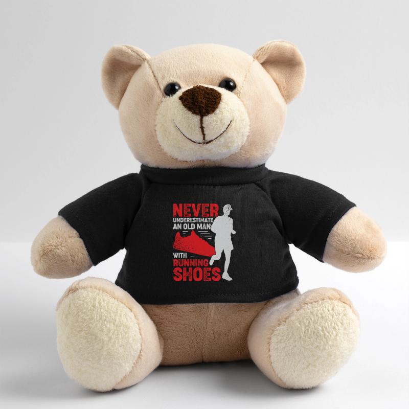 Marathon Alter Mann Joggen Opa Läufer Geschenk Teddy