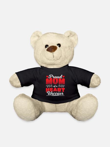 Proud Mom of a Heart Warrior Mother Heart Warrior - Teddy - Schwarz
