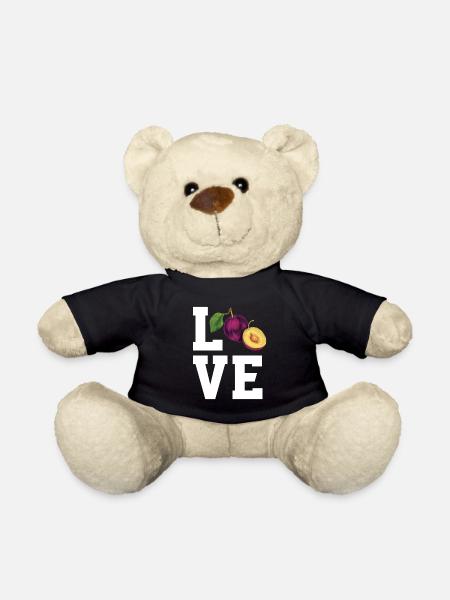 Liebe Pflaumen - Teddy - Schwarz
