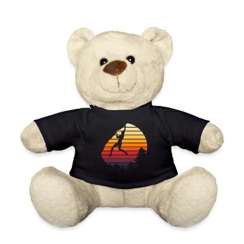 Vintage Mountain Climbing Retro Bouldering - Teddy Bear - black - Front
