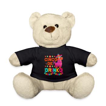 Pinata Cinco De Mayo Celebrate Drink - Teddy Bear - black - Front