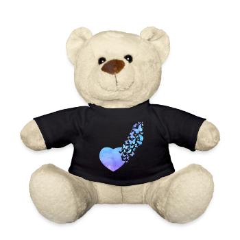 Butterfly Heart Mignon Aquarelle - Nounours - noir - Devant