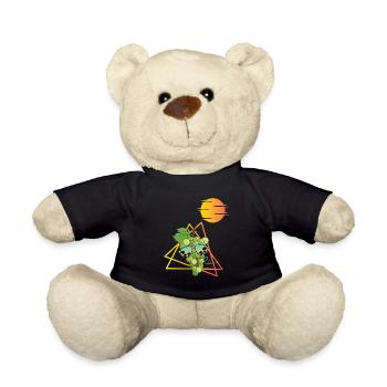 80s Green Grapes - Teddy Bear - black - Front