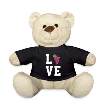 Love Red Grapes - Teddy Bear - black - Front