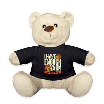 Lustiges Garn Stricken Hobby Strickerin Geschenk - Teddy - Schwarz - Vorne