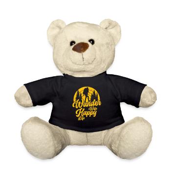 Hiking Hikers Mountains Mountaineering Hiking Girl - Teddy Bear - black - Front