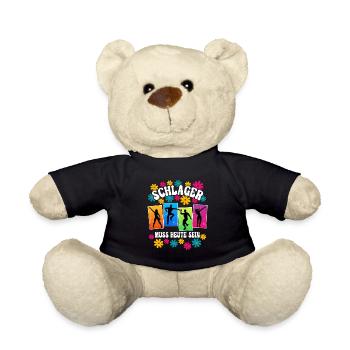 Schlagerparty Schlager - Teddy - Schwarz - Vorne