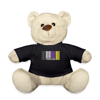 Unbezahlbares Geschlecht Nichtbinärer Stolz Barcode diskret - Teddy - Schwarz - Vorne
