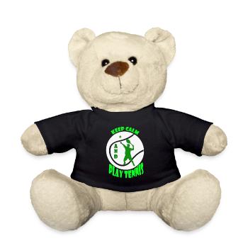 Tennis Racket Tennis Ball Tennis Player - Teddy Bear - black - Front