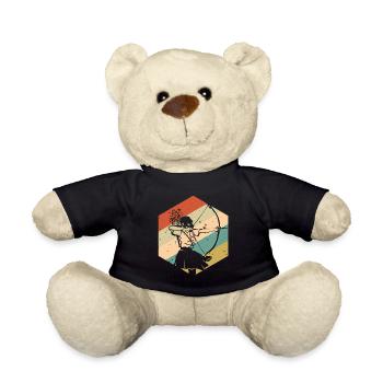 Retro Vintage Bogenschützin - Teddy - Schwarz - Vorne