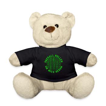 Überall Nullen Um Mich Herum Nerd Programmierer - Teddy - Schwarz - Vorne