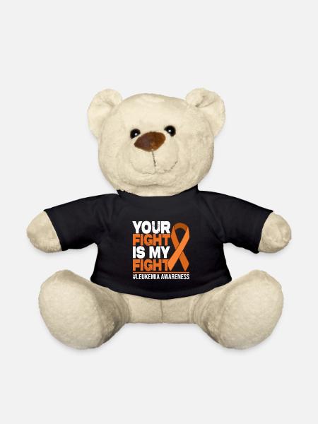 Your Fight Is My Fight - Leukemia Awareness - Teddy - Schwarz