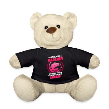 Angeln Anglerin - Teddy - Schwarz - Vorne