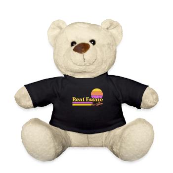 Immobilien Hustler Vintage 70er 80er Jahre Retro Real - Teddy - Schwarz - Vorne