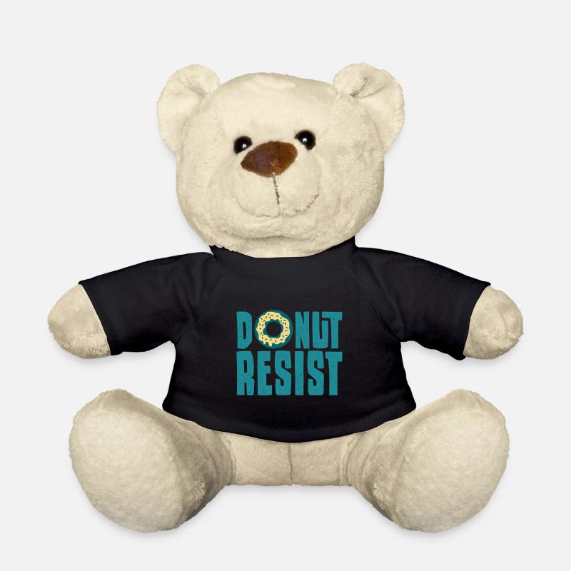 Polizist Spruch Lustig Donut Resist - Teddy - Schwarz