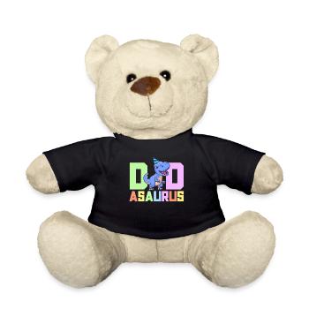Papa Asaurus Dinosaurier Geburtstagsfeier TRex Matching - Teddy - Schwarz - Vorne