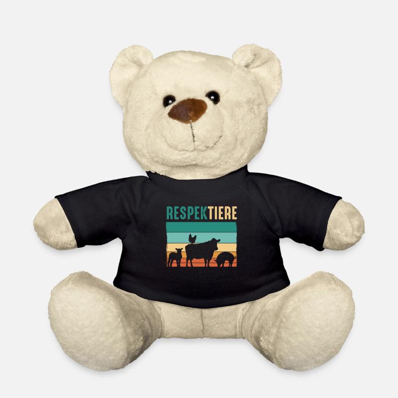 Vegetarier Veganer Tierschutz Tierrecht Veggie - Teddy - Schwarz
