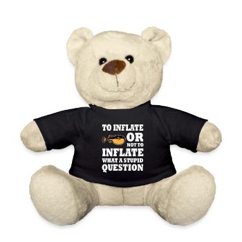 Funny puffer fish saying - Teddy Bear - black - Front