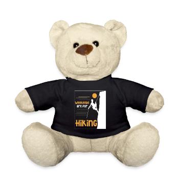 Climbing Climbers Mountains Climbing Wall Kletterdad - Teddy Bear - black - Front