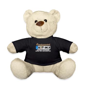 1961 Kennzeichen Geburtstag - Teddy - Schwarz - Vorne