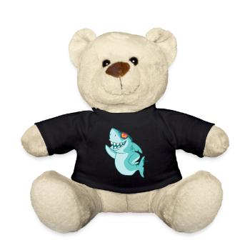 Cooler Hai Mit Sonnenbrille - Teddy - Schwarz - Vorne