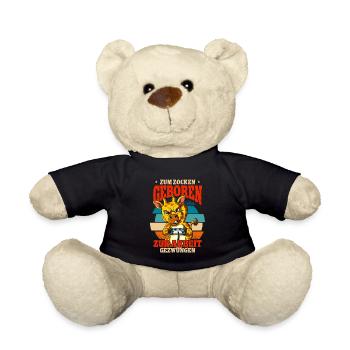 Zum Zocken Geboren Zum Arbeiten Gezwungen - Teddy - Schwarz - Vorne