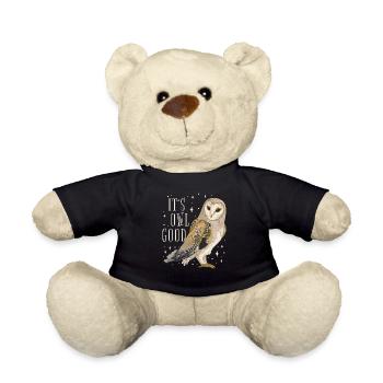Eule Vogel Tier Eulen - Teddy - Schwarz - Vorne