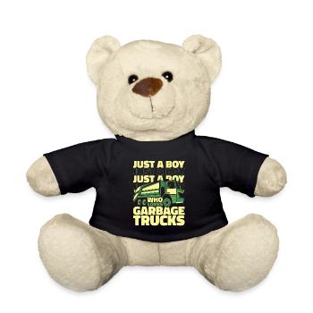 Garbage Truck Garbage Truck Garbage Man Garbage Recycling - Teddy Bear - black - Front