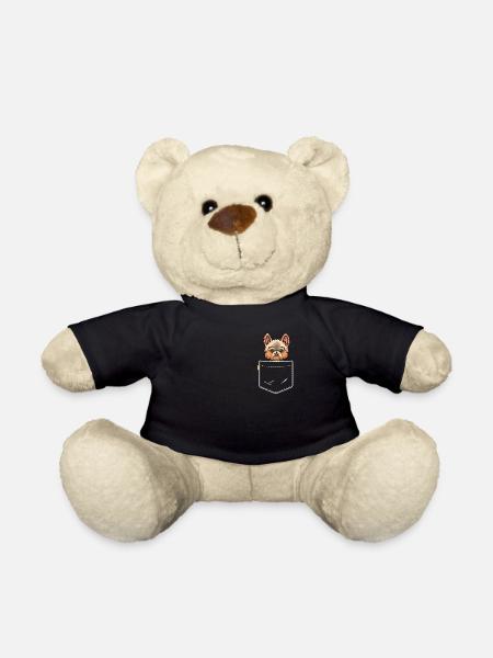 Yorkie In Pocket Lustiger Yorkshire Terrier Kawaii - Teddy - Schwarz