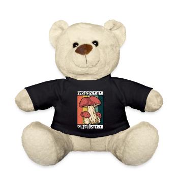 Pilzsammler Pilz Sucher - Teddy - Schwarz - Vorne