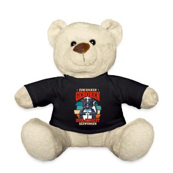 Zum Zocken Geboren Zum Arbeiten Gezwungen - Teddy - Schwarz - Vorne
