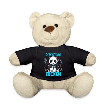 Zocken Gaming Der Tut Nix Der Will Nur Zocken - Teddy - Schwarz - Vorne