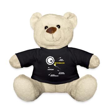 Betonbauer Stahlbetonbauer Concrete Worker - Teddy - Schwarz - Vorne