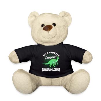 Parasaurolophus Dinosaurier Liebhaber Geschenk - Teddy - Schwarz - Vorne