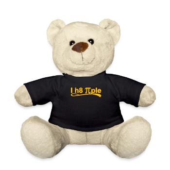 Ich hasse Menschen mit Pi - Teddy - Schwarz - Vorne