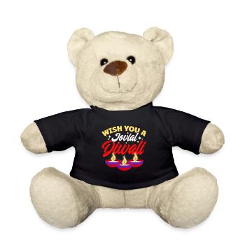 Diwali Hindus Sikh Festival of Lights Gift - Teddy Bear - black - Front