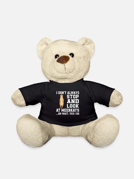 Lustiger Erdmännchen-spruch - Teddy - Schwarz